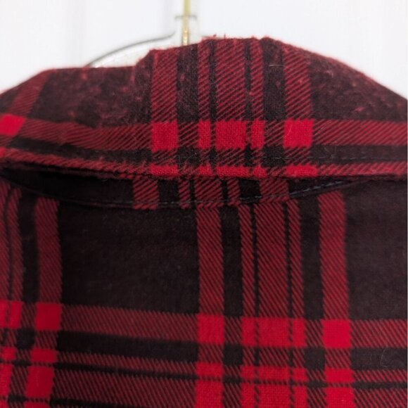 Vintage 70s Sears FieldMaster Plaid Shirt Mens Size Large Red Quilted Lining - Picture 9 of 13